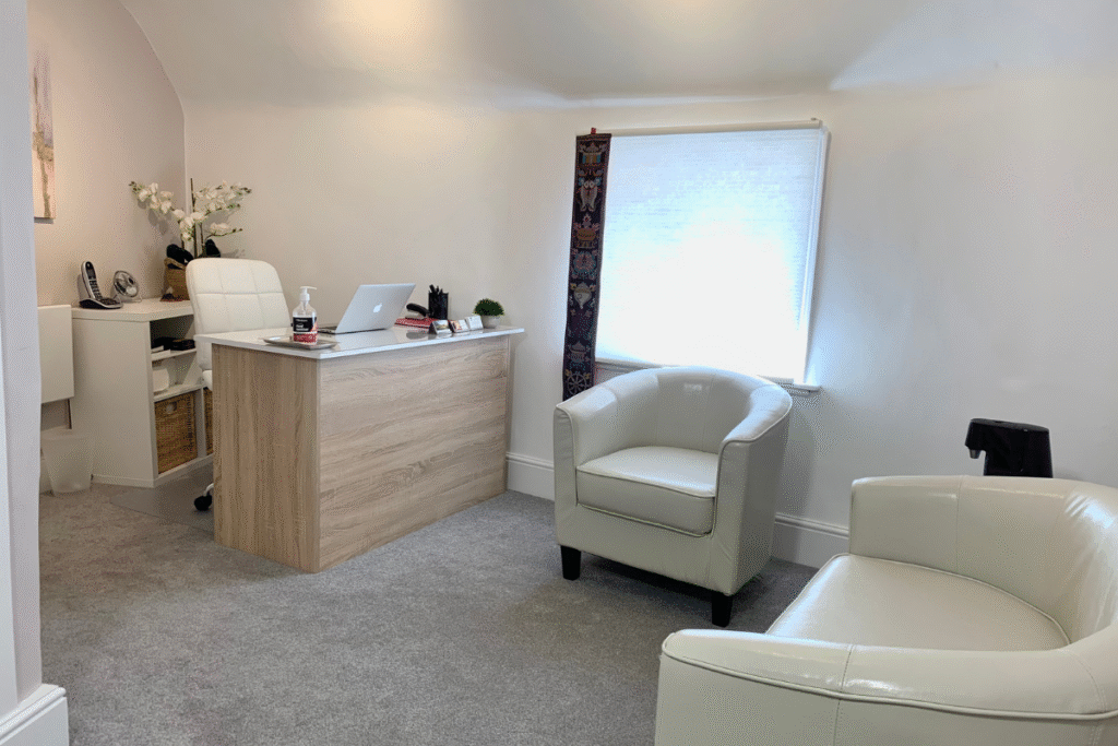 Marlow acupuncture clinic treatment room, natural treatment setting