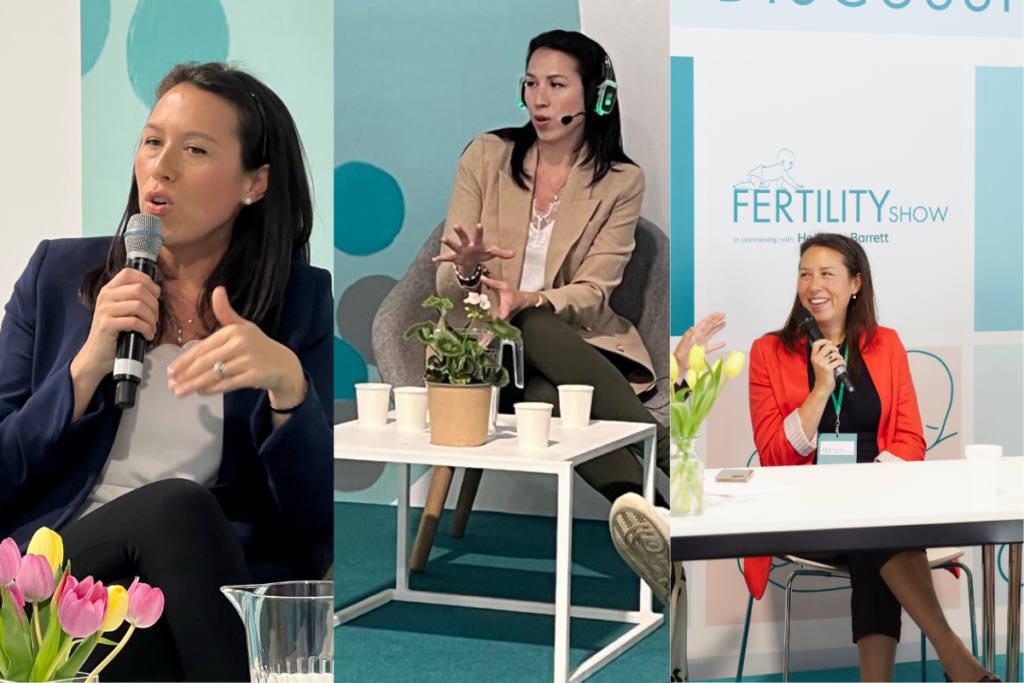 Fertility acupuncturist Sarah Clark speaking at The Fertility Show, London